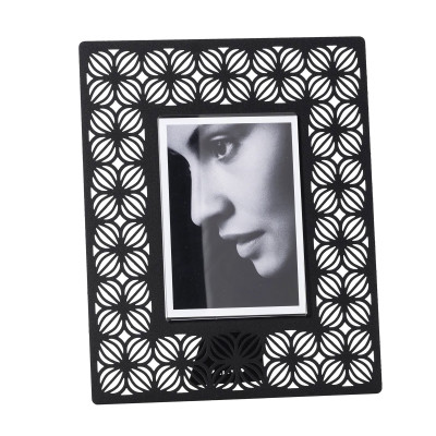 Arti e Mestieri - Ikat - Portafoto moderno da tavolo con cornice in metallo - Colore: Nero - Foto 12x17 - SKU: 0PF3959C71