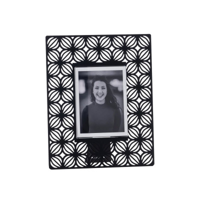 Arti e Mestieri - Ikat - Portafoto moderno da tavolo con cornice in metallo - Colore: Nero - Foto 9x12 - SKU: 0PF3958C71