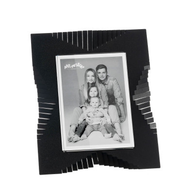 Arti e Mestieri - Riviera - Portafoto piccolo da tavolo di design con struttura in metallo - Colore: Nero - Foto 10x15 - SKU: 0PF5021C71
