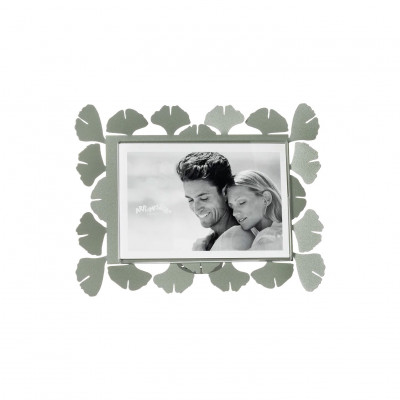 Arti e Mestieri - Ginkgo - Portafoto piccolo orizzontale in metallo di design - Colore: Giada - Foto 15x10 - SKU: 0PF5197C308