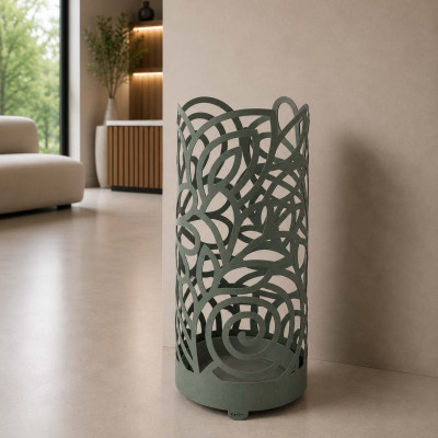 Arti e Mestieri Garden Portaombrelli in metallo dal design moderno Colore: Verde Salvia