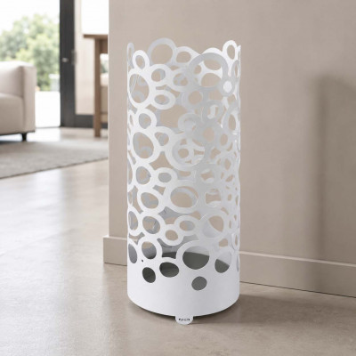 Arti e Mestieri Gas Portaombrelli in metallo dal design moderno Colore: Bianco Marmo