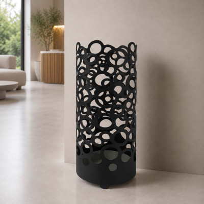 Arti e Mestieri Gas Portaombrelli in metallo dal design moderno Colore: Nero