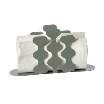 Arti e Mestieri Nori Portatovaglioli verticale in metallo di design Colore: Giada