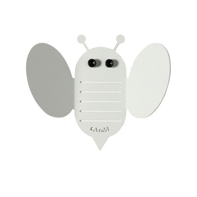 Arti e Mestieri - Bee - Set 2 pezzi ganci appendiabiti particolari - Colore: Bianco Marmo - SKU: 0AP5033C158