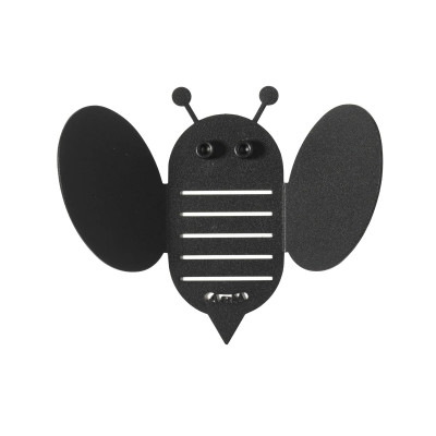 Arti e Mestieri - Bee - Set 2 pezzi ganci appendiabiti particolari - Colore: Nero - SKU: 0AP5033C71