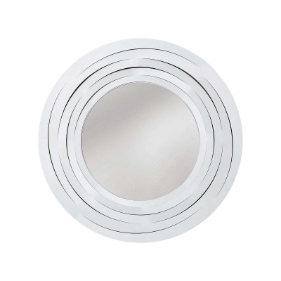 Arti e Mestieri - Origami - Specchio da parete rotondo in metallo dal design moderno ed elegante - Colore: Bianco - SKU: 0SP2931C26