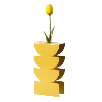 Arti e Mestieri - Memphis - Vaso portafiore decorativo in metallo dal design particolare - SKU: 0VA5061