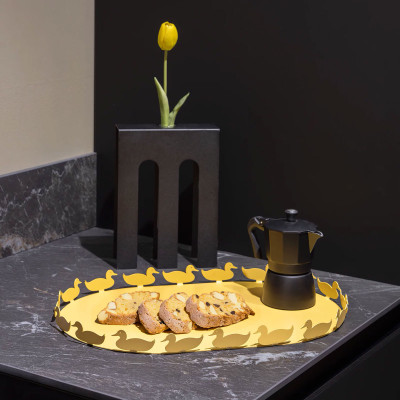  Arti e Mestieri - Duck - Vassoio ovale in metallo dal design particolare - SKU: 0VA5079 