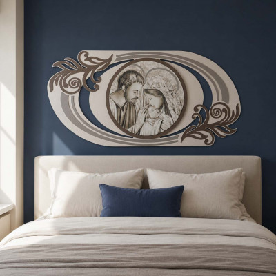 Artitalia Capezzale la sacra famiglia quadro per camera da letto linee moderne 120x60