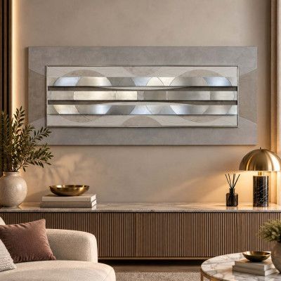 Artitalia Quadro con cornice in stile moderno completamente in legno 155x65