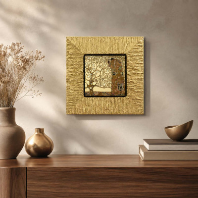 Artitalia Klimt Stampa piccola con cornice in legno dorato