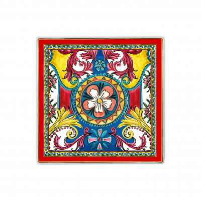  Baci Milano - Sole Mio - Svuotatasche piccolo in porcellana dal design moderno ed elegante - Colore: Rosso/Blu - SKU: STR1.SOL01 