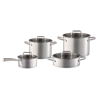  Brandani - Free - Batteria di pentole in acciaio inox 8 pezzi - Colore: Acciaio - SKU: B51122 