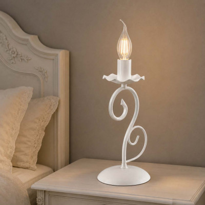 Be Light Alma Abat-jour in metallo dalle linee classiche Colore: Bianco