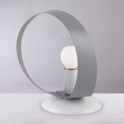 Be Light Primula Abatjour da comodino con struttura in metallo dal design moderno ed elegante Colore: Bianco/Grigio