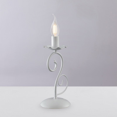 Be Light Alma Abatjour da comodino con struttura in metallo dalle linee classiche Colore: Bianco