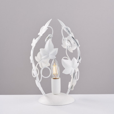 Be Light Edera Abatjour lampada da comodino con struttura in metallo dalle linee classiche Colore: Bianco