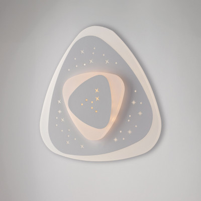 Be Light - Stecy - Applique da parete a LED con struttura in alluminio dal design moderno - Colore: Bianco - 1 Lampadina Led Integrato 33W - Lumen 2900 - Gradi Kelvin 3000k-4000k - IP20 - SKU: BL295-ABC