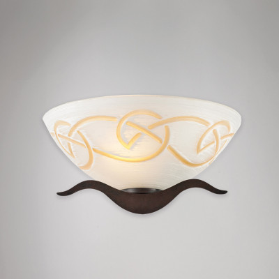 Be Light - Bilbao - Applique da parete classica con struttura in metallo e diffusore in vetro - 1 Lampadina E27 55W - IP20 - SKU: BL324-AP1