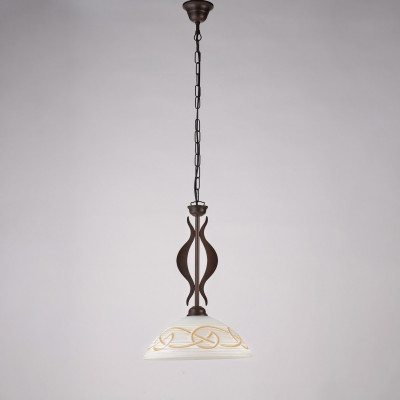 Be Light - Bilbao - Lampada a sospensione classica con struttura in metallo e diffusore in vetro - 1 Lampadina E27 55W - IP20 - SKU: BL324-1