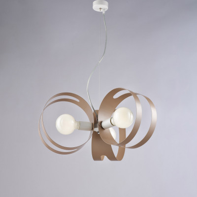Be Light - Peter - Lampada a sospensione con struttura moderna in metallo - Colore: Tortora - 3 Lampadine - E27 - 55W - IP20 - SKU: BL306-3-BT