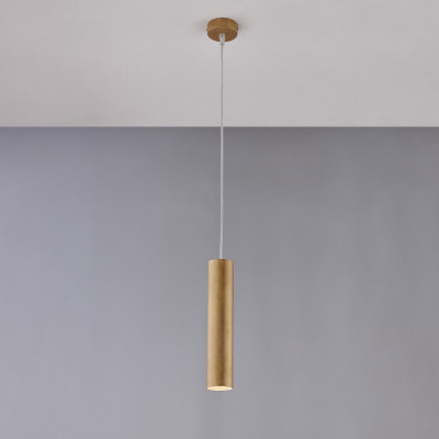 Be Light - Dag - Lampada a sospensione in metallo con diffusore cilindrico dal design moderno - Colore: Oro - 1 Lampadina - GU10 - 35W - IP20 - SKU: BL297-S1-ORO