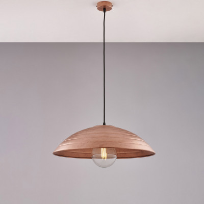 Be Light - Sender - Lampada a sospensione moderna con struttura e diffusore in metallo - Colore: Rame - 1 Lampadina - E27 - 55W - IP20 - SKU: BL308-1-RM