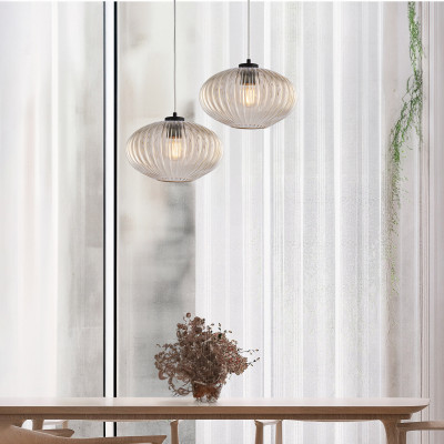Be Light - Ginger - Lampada a sospensione moderna con struttura in metallo e diffusore in vetro - 1 Lampadina E27 55W - Ip20 - SKU: BL319-S1