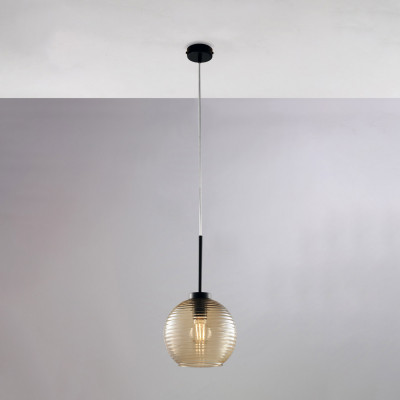 Be Light - Ankara - Lampada a sospensione moderna struttura in metallo e diffusore in vetro - 1 Lampadina E27 55W - IP20 - SKU: BL284-S1