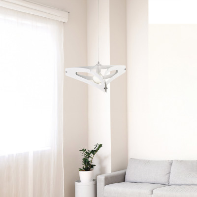 Be Light - Onyx - Lampada a sospensione moderno con struttura e diffusore in metallo laccato - 1 Lampadina E27 55W - IP20 - SKU: BL323-1