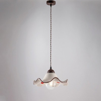 Be Light - Anemone - Lampada a sospensione rustica con struttura in metallo e diffusore in ceramica - 1 Lampadina E27 55W - IP20 - SKU: BL299-1