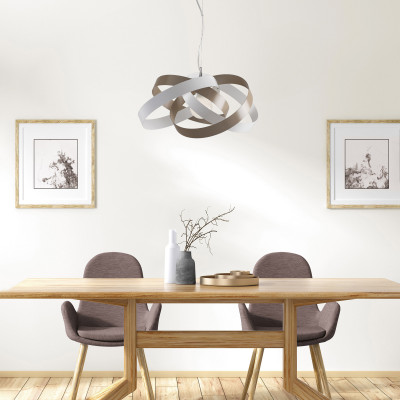 Be Light - Vertigo - Lampada a sospensione singola con struttura in metallo dalle linee moderne - 1 Lampadina E27 60W - IP20 - SKU: BL156-1