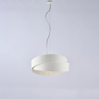 Be Light - Astro - Lampada a sospensione singola dalle linee moderne con struttura in metallo - Colore: Bianco - 2 Lampadine - E27 - 60W - IP20 - SKU: BL207-2-BCO