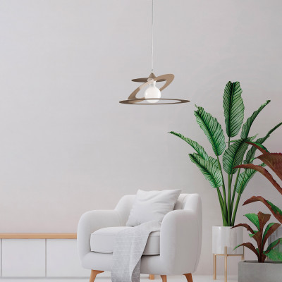 Be Light - Geko - Lampada a sospensione singola dalle linee moderne con struttura in metallo - 1 Lampadina E14 60W - IP20 - SKU: BL208-1