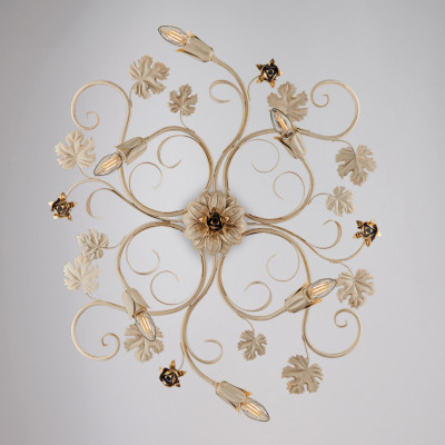 Be Light - Iris - Lampada da soffitto grande con struttura in metallo dalle linee classiche - 6 Lampadine E14 40W - IP20 - SKU: BL169-PL6