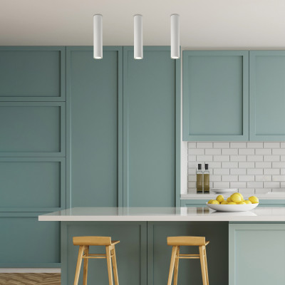 Be Light - Dag - Lampada da soffitto in metallo con diffusore cilindrico dal design moderno - 1 Lampadina GU10 35W - IP20 - SKU: BL297-PL1
