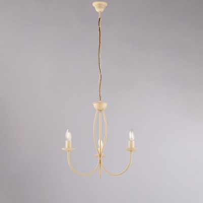 Be Light - Botte - Lampadario piccolo dalle linee classiche con struttura in metallo - Colore: Avorio - 3 Lampadine - E14 - 40W - IP20 - SKU: BL147-3-AV
