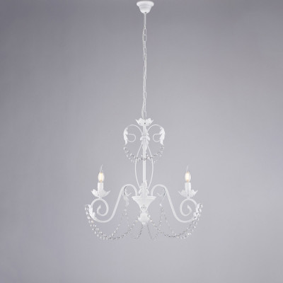 Be Light - Damasco - Lampadario piccolo in metallo con strass dalle linee classiche - 3 Lampadine E14 40W - IP20 - SKU: BL77-3