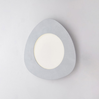 Be Light - Clara - Plafoniera a LED con struttura in metallo laccato e diffusore in acrilico - Colore: Argento - 1 Lampadina - Led Integrato - 24W - Lumen 2150 - Gradi Kelvin 4000k Luce Naturale - IP20 - SKU: BL327-ARG