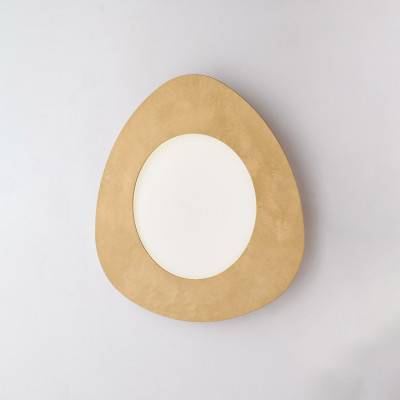 Be Light - Clara - Plafoniera a LED con struttura in metallo laccato e diffusore in acrilico - Colore: Oro - 1 Lampadina - Led Integrato - 24W - Lumen 2150 - Gradi Kelvin 4000k Luce Naturale - IP20 - SKU: BL327-ORO