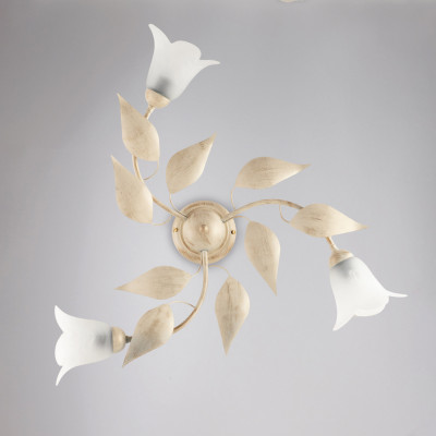 Be Light - Olga - Plafoniera piccola con struttura linee classiche in metallo e diffusore in vetro - 3 Lampadine E14 40W - IP20 - SKU: BL155-PL3