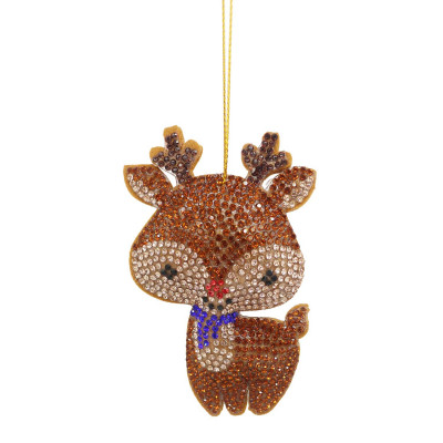Bizzotto Jewel Addobbo per albero di natale con renna Colore: Marrone