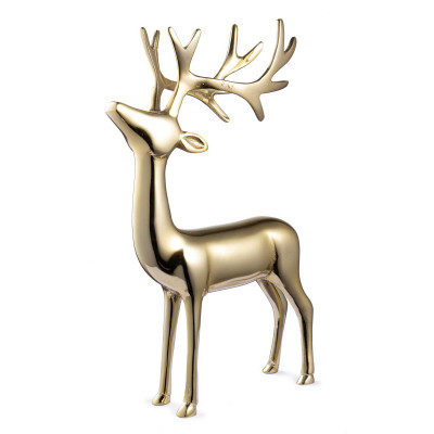  Bizzotto - Glower - Decorazione natalizia con renna in alluminio - Colore: Oro - SKU: B0976772 