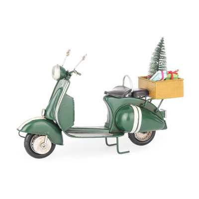  Bizzotto - Vespa - Decorazione natalizia vespa con pino e regali - Colore: Verde - SKU: B0976938 