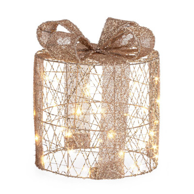 Bizzotto - Will - Pacchetto regalo grande con led - Colore: Oro - SKU: B097901903