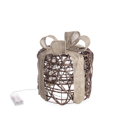 Bizzotto - Winfield - Pacco regalo medio con led - Colore: Marrone - SKU: B097900702