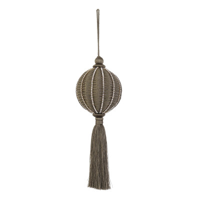  Bizzotto - Pallina di natale dal design elegante con nappa Blossom - Colore: Verde Scuro - SKU: B0973577 