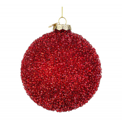  Bizzotto - Symphony - Pallina di natale per albero symphony d.10 - Colore: Rosso - SKU: B0972824 