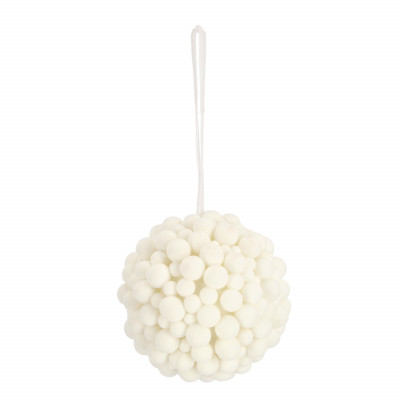  Bizzotto - Pallina di natale sfera Chester - Colore: Bianco - SKU: B0973763 
